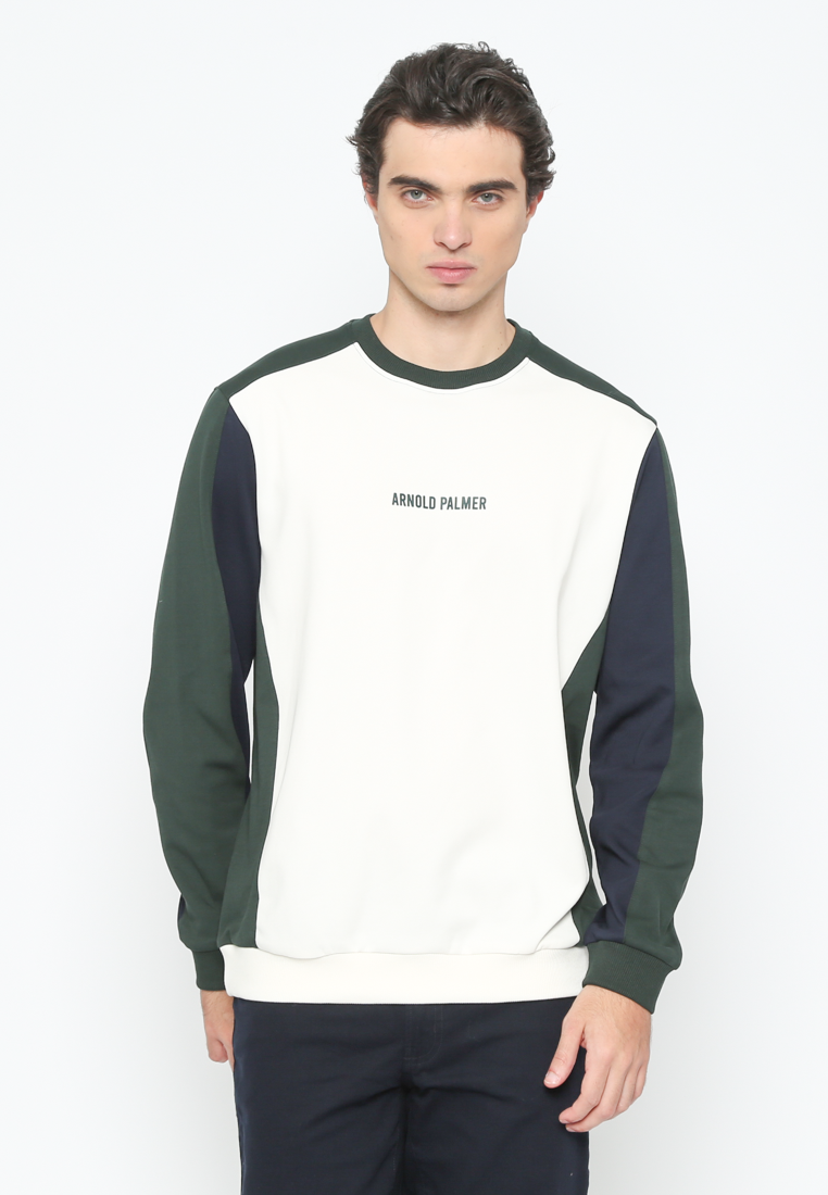 Men's White Long Sleeve Sweatshirt