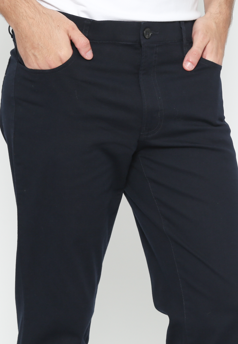 Men'S Navy Blue Chinos Long Pants