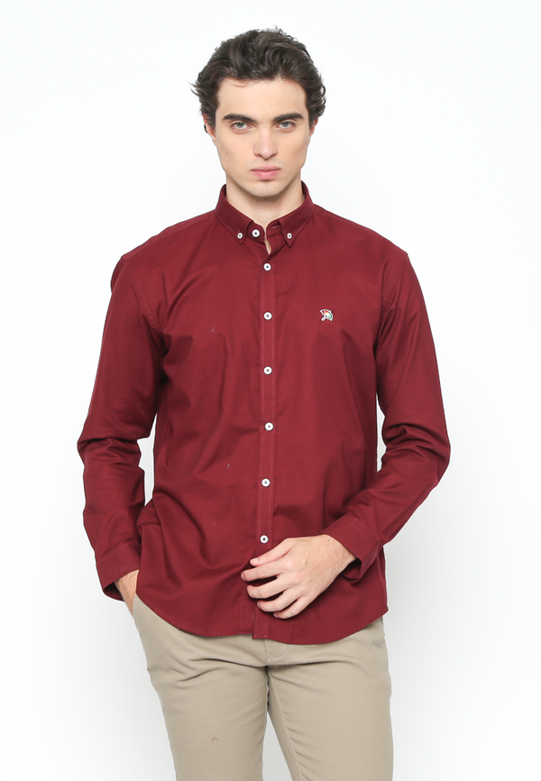 Men's Red Long Sleeve Shirt