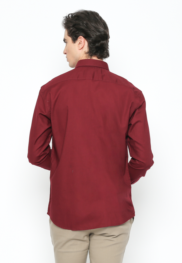 Men's Red Long Sleeve Shirt