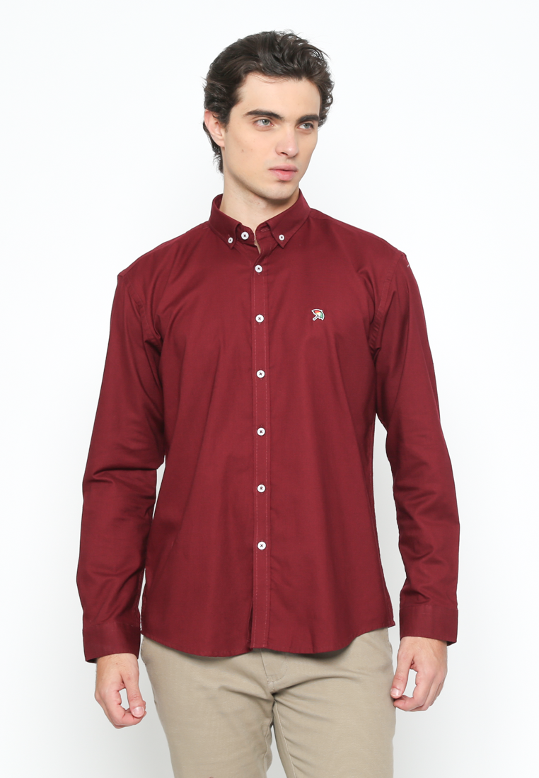 Men's Red Long Sleeve Shirt