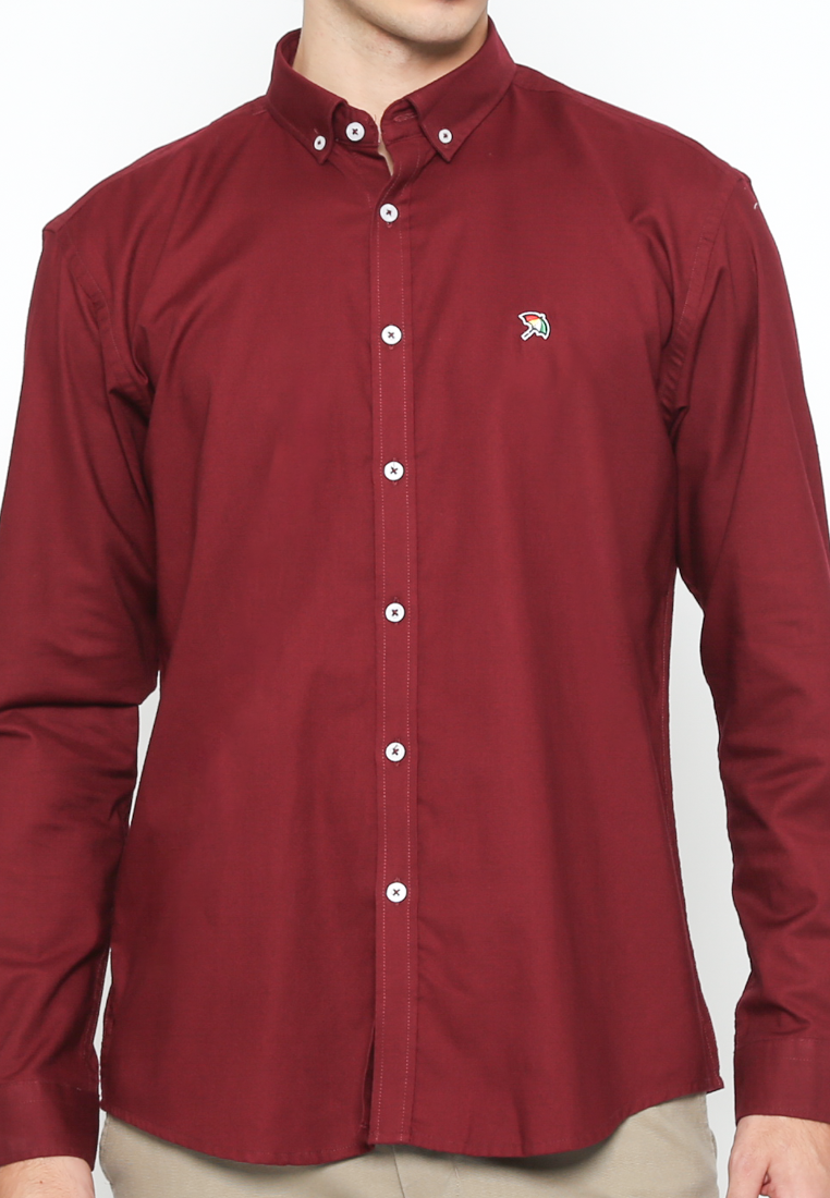 Men's Red Long Sleeve Shirt