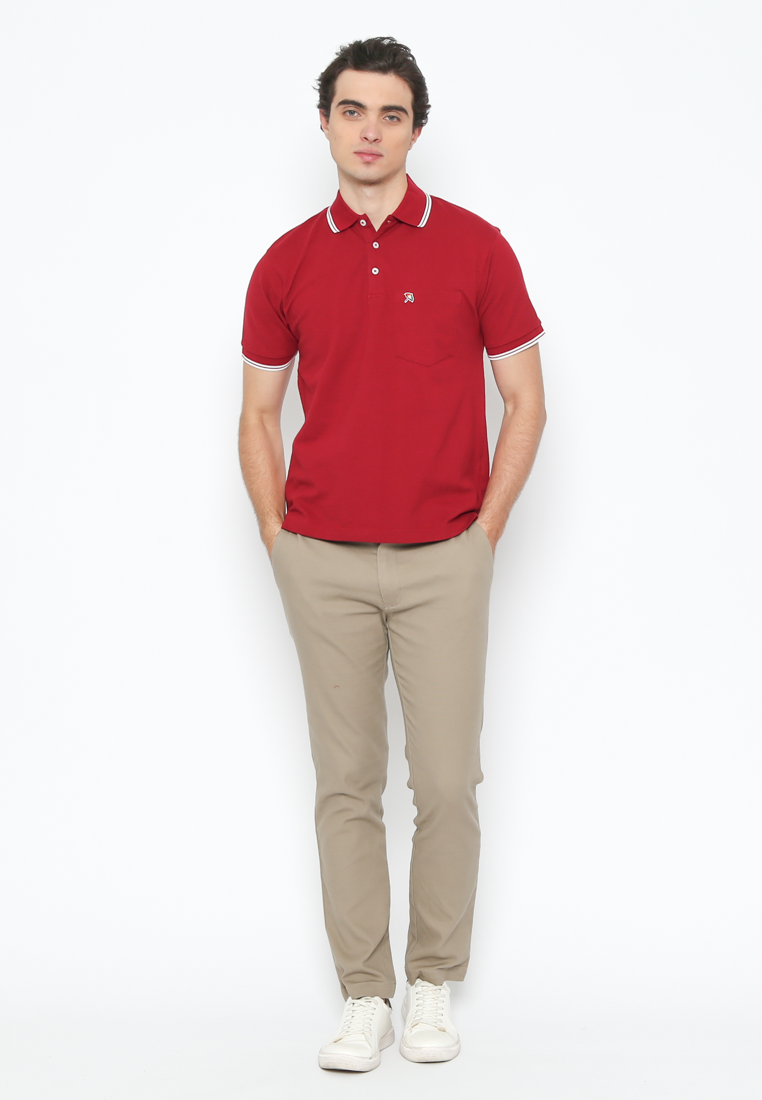 Maroon Casual Polo Shirt Regular Fit