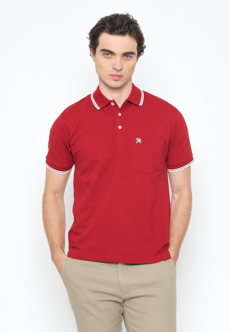 Maroon Casual Polo Shirt Regular Fit