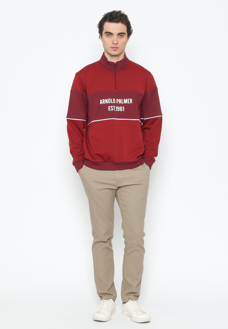 Men's Red Long Sleeve Sweatshirt