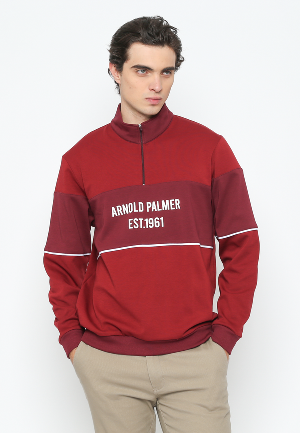 Men's Red Long Sleeve Sweatshirt