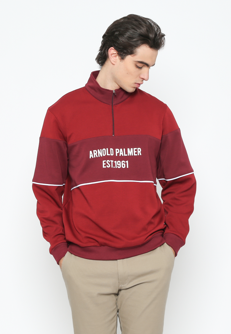 Men's Red Long Sleeve Sweatshirt