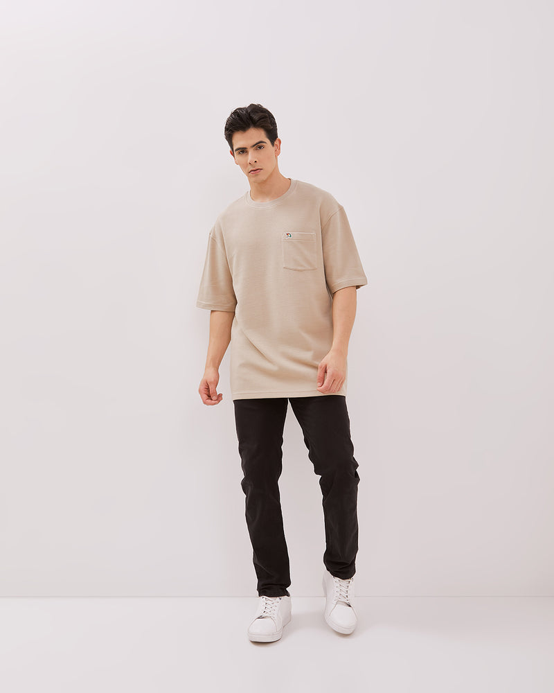 Men's Cream Short Sleeved T-Shirts