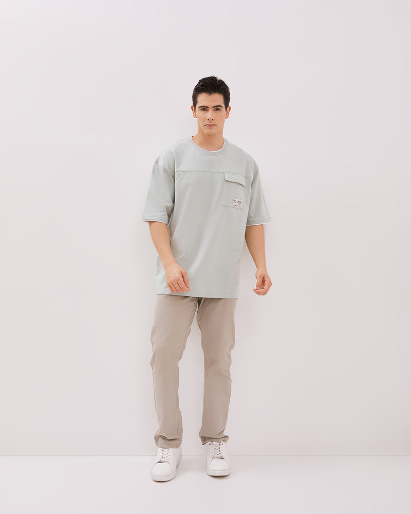 Men's Sage Green Short Sleeved T-Shirt