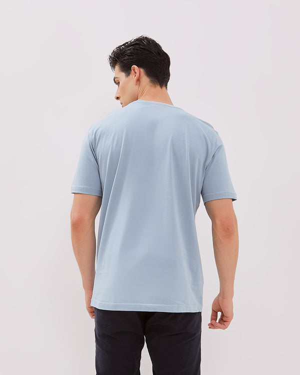 Blue Men's Short Sleeve T-Shirt