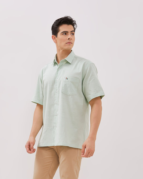 Men's Sage Green Short Sleeved Shirt