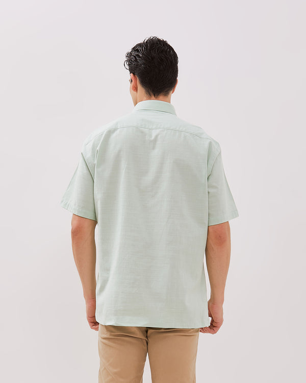 Men's Sage Green Short Sleeved Shirt