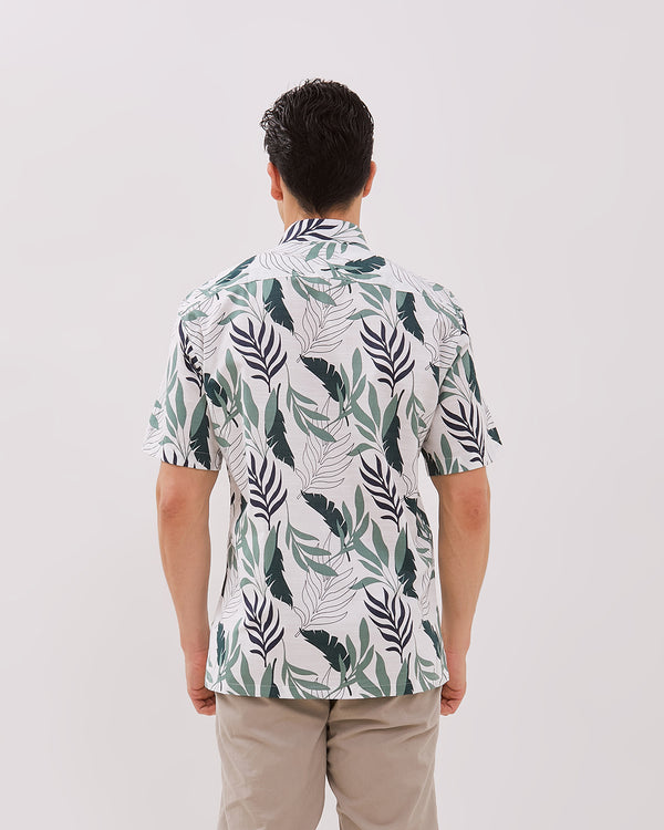 Men's White Short Sleeved Shirt