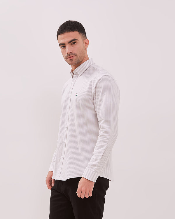 Men's White Long-Sleeved Shirt
