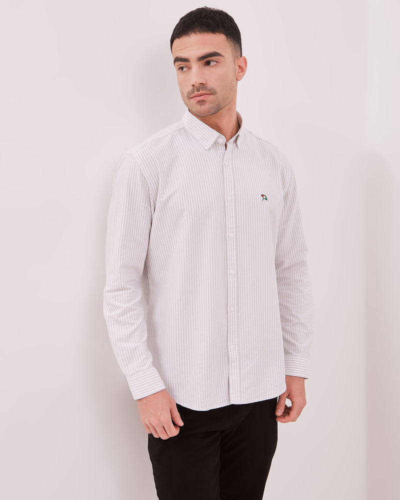 Men's White Long-Sleeved Shirt