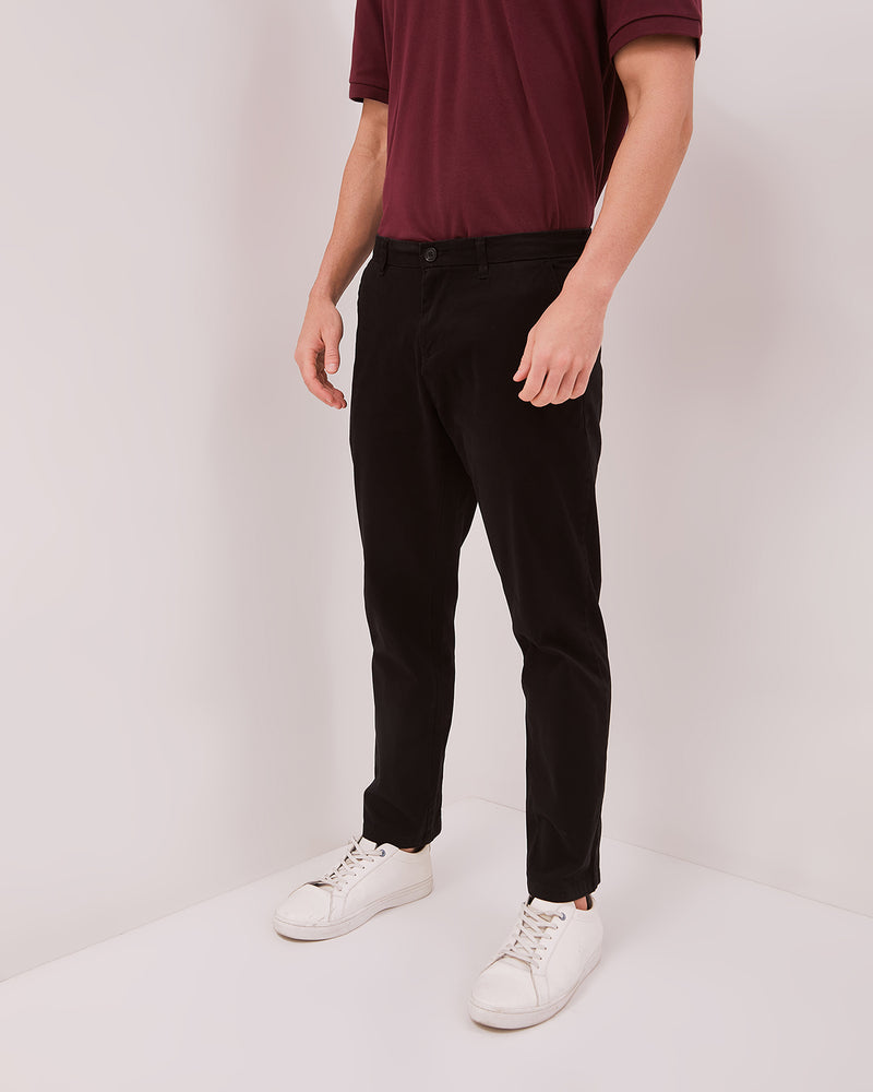 Men's Black Chinos Trousers