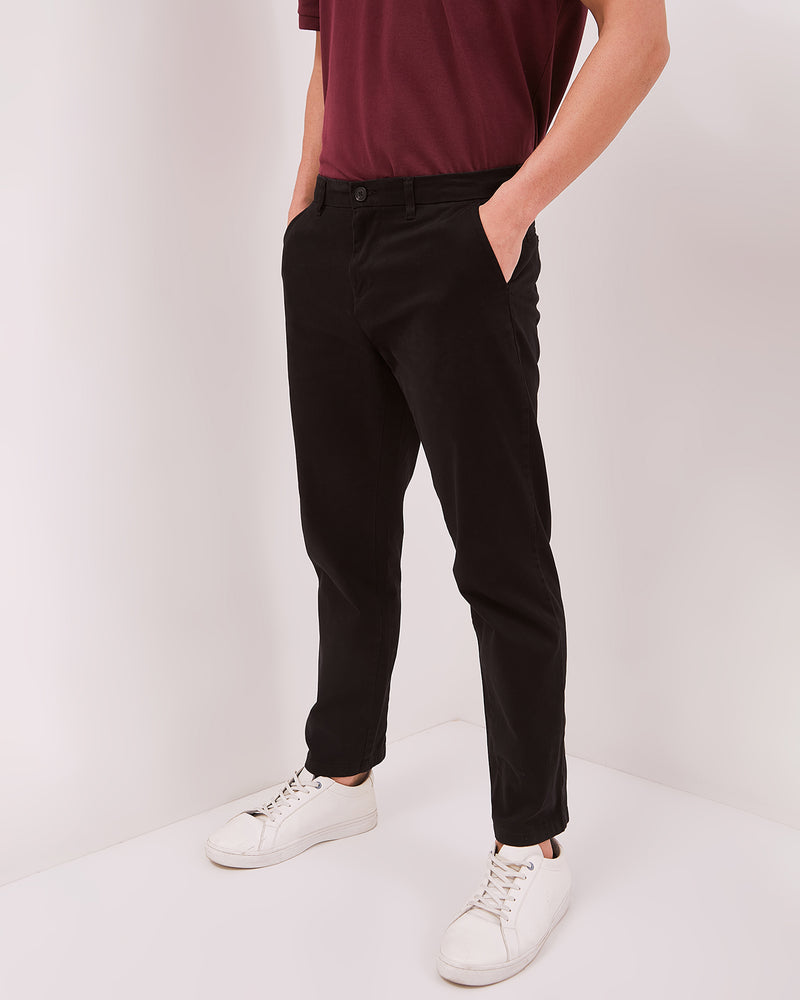 Men's Black Chinos Trousers