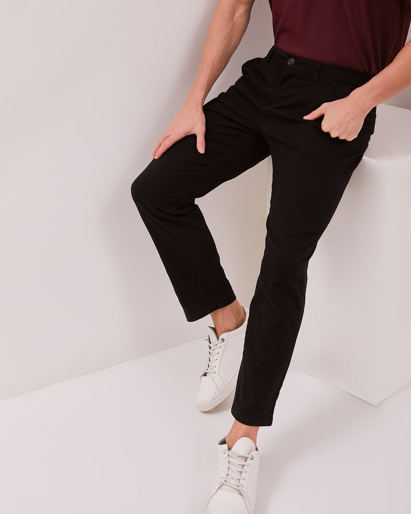 Men's Black Chinos Trousers