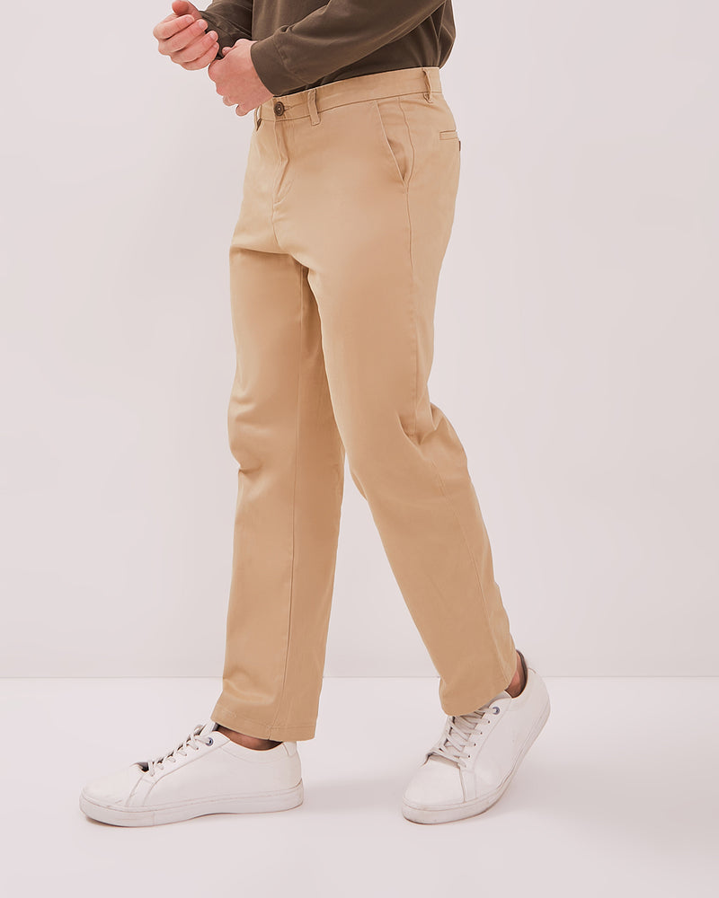 Men's Cream Chinos Trousers
