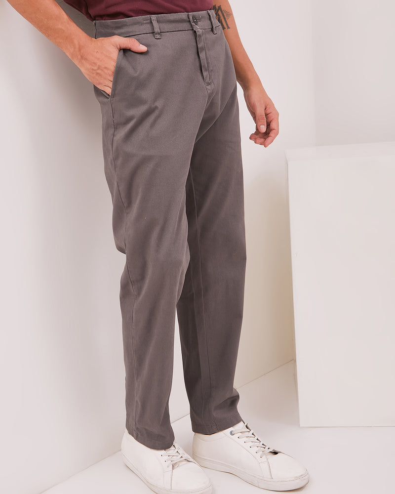 Men's Grey Chinos Trousers