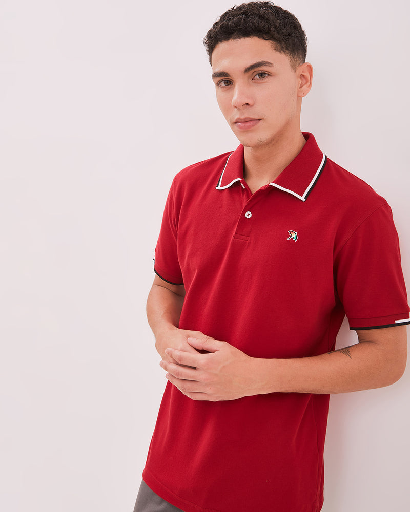 Men's Red Short Sleeve Polo Shirt