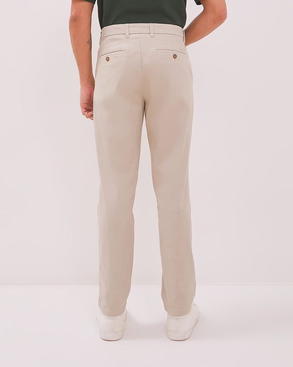 Men's Cream Chinos Long Pants