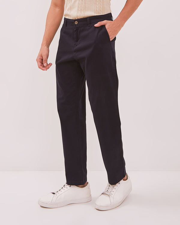 Men's Navy Blue Chinos Trousers