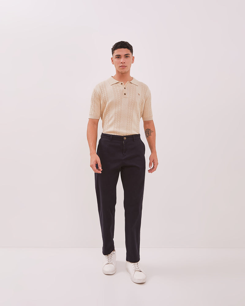 Men's Navy Blue Chinos Trousers