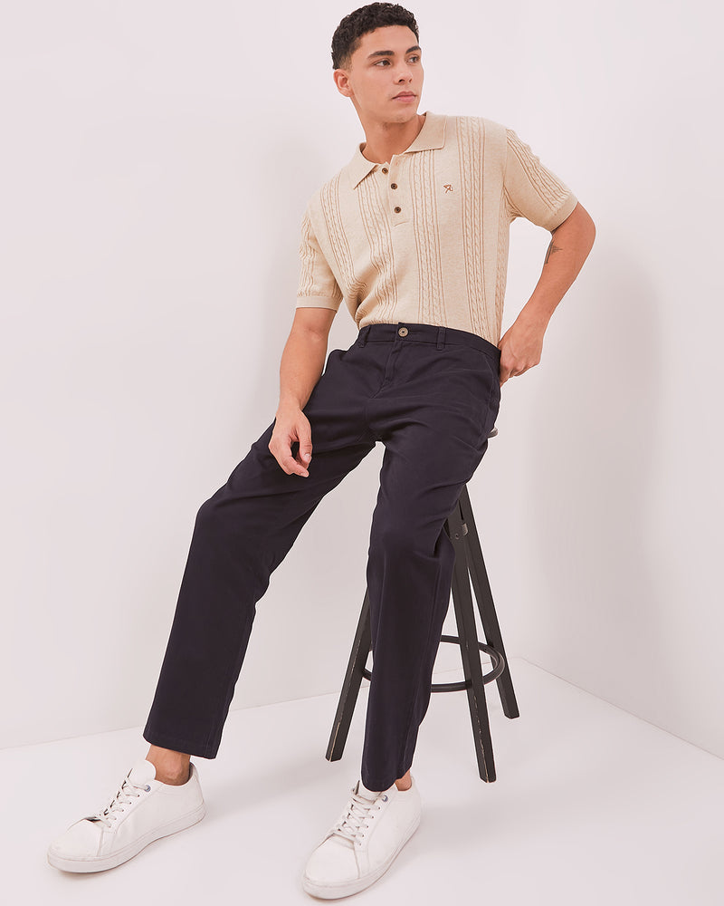 Men's Navy Blue Chinos Trousers