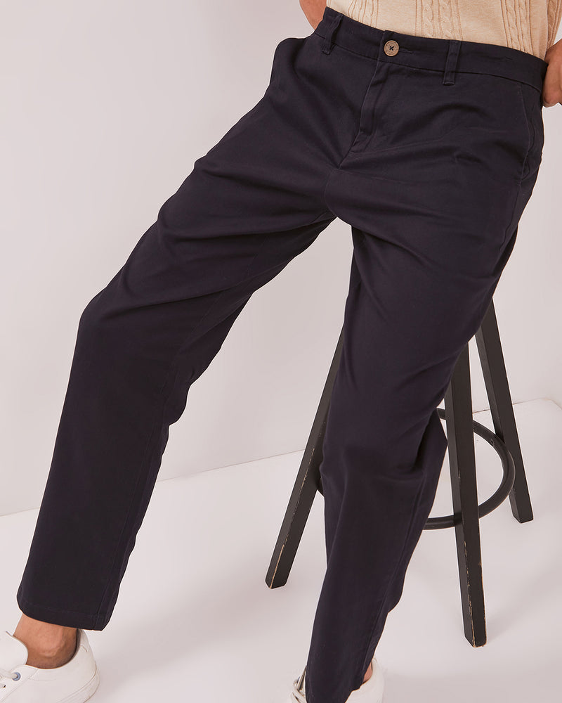 Men's Navy Blue Chinos Trousers