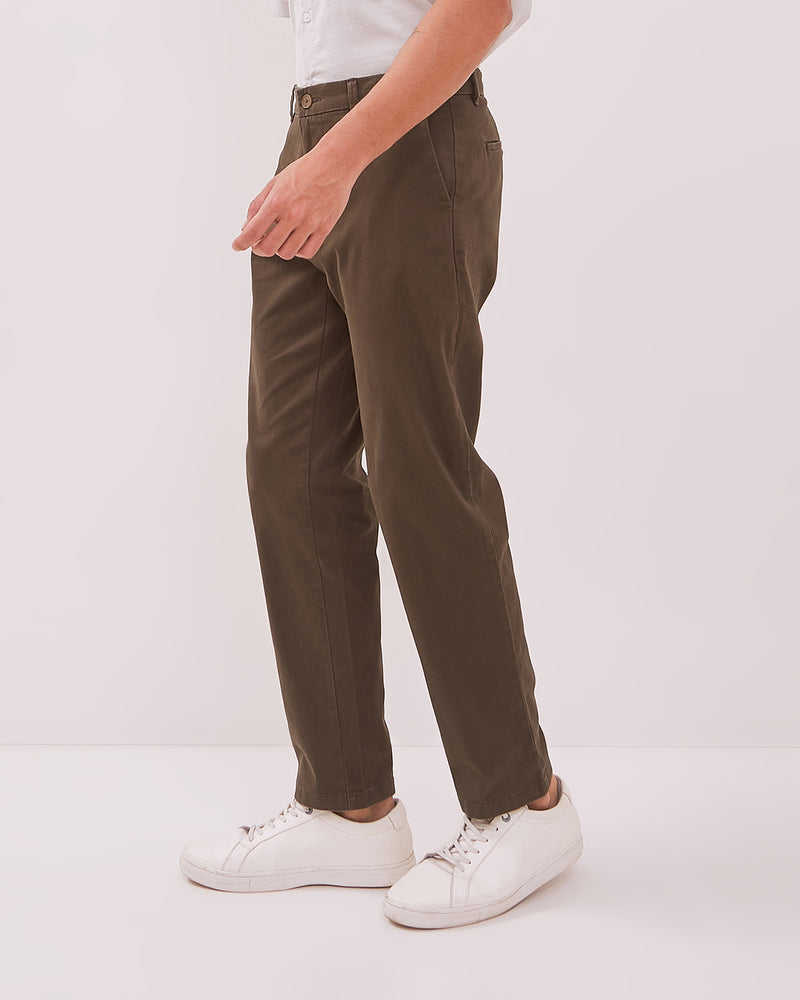 Men's Green Chinos Trousers