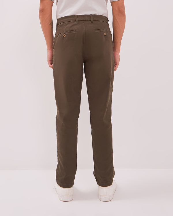 Men's Green Chinos Trousers