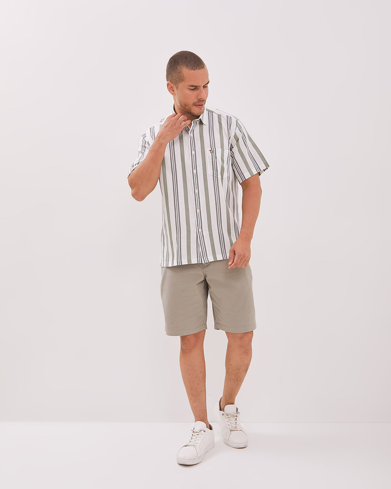 Men's Green Short Sleeve Shirt
