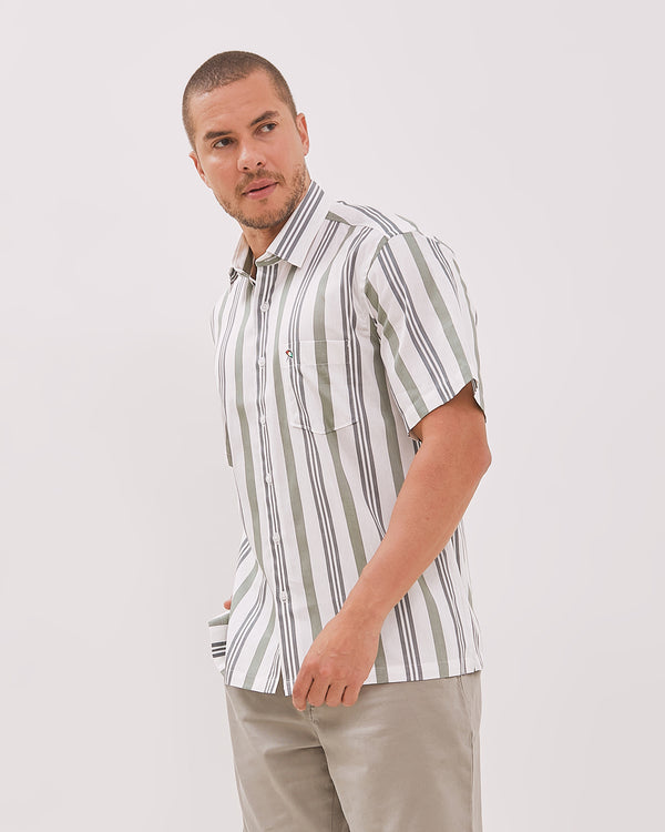 Men's Green Short Sleeve Shirt