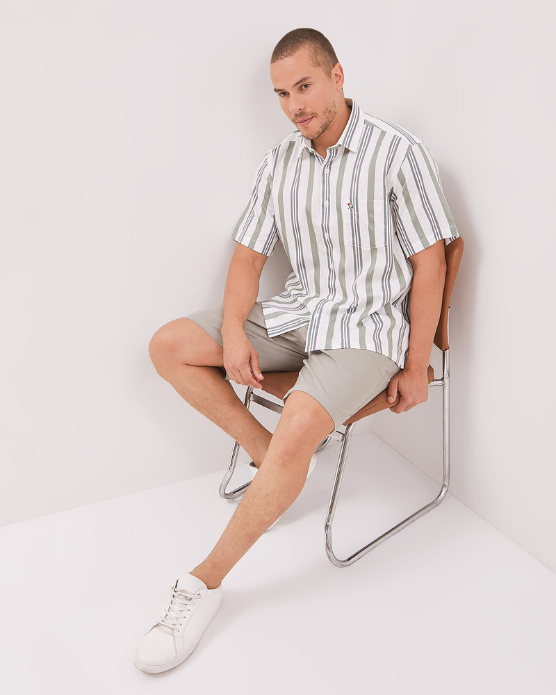 Men's Green Short Sleeve Shirt