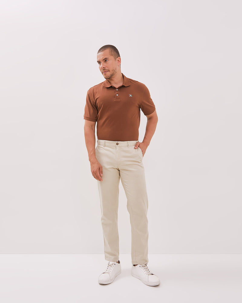 Men's Cream Chinos Long Pants