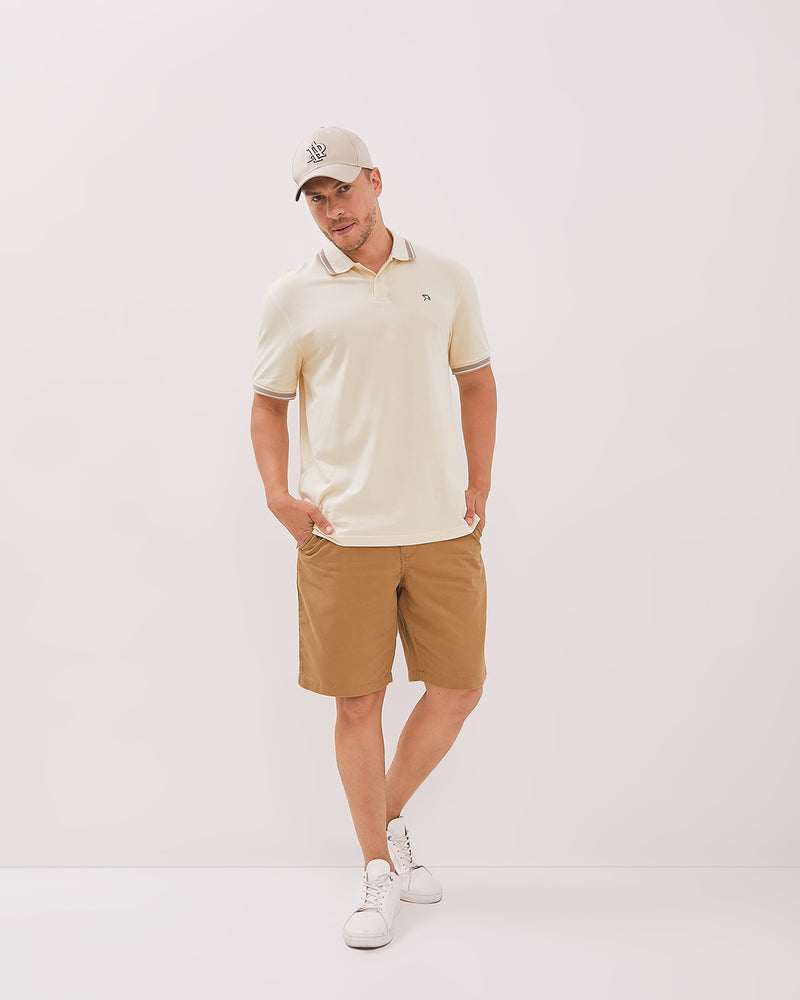 Men's Cream Embroidered Hat