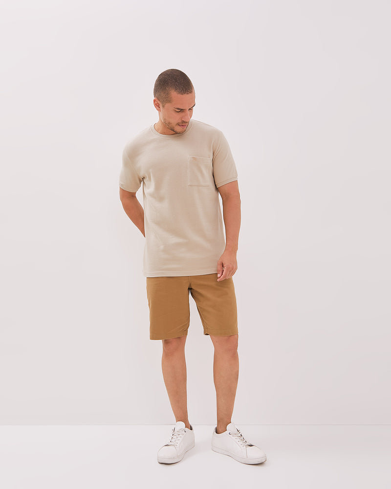 Men's Cream Short Sleeve T Shirt