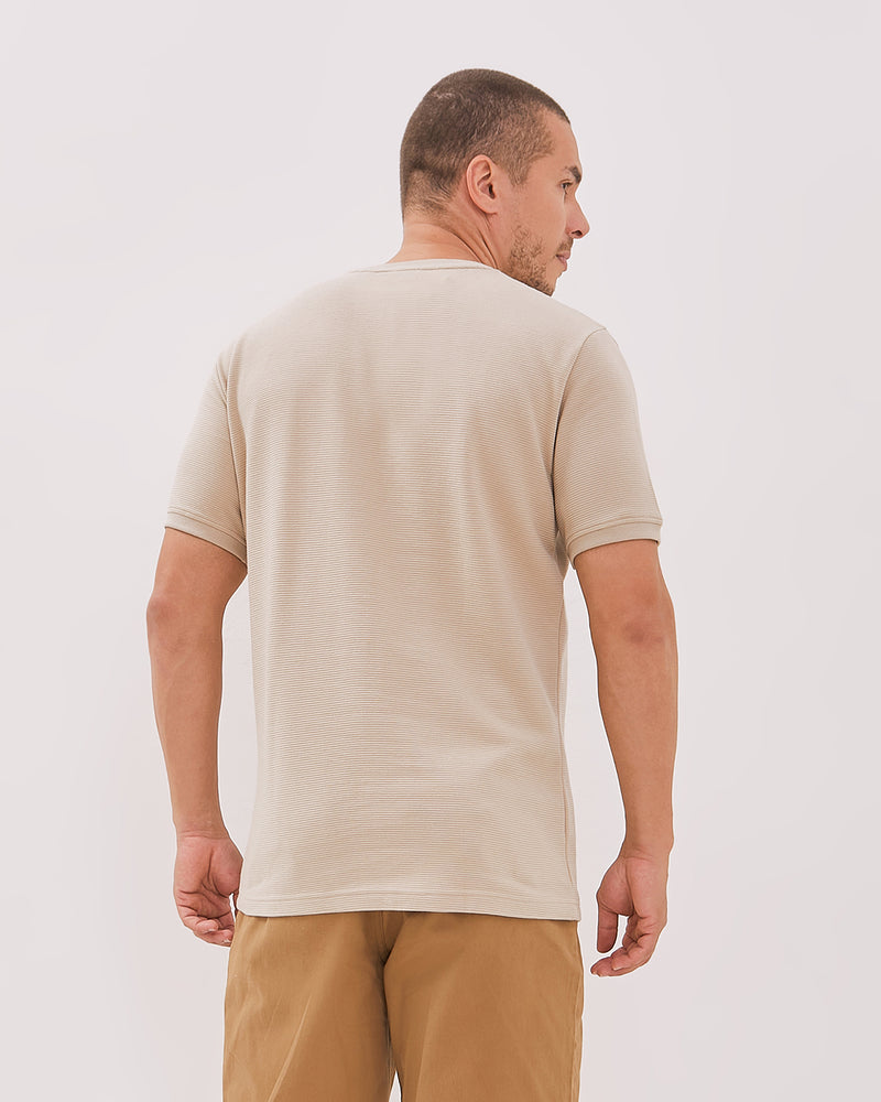 Men's Cream Short Sleeve T Shirt