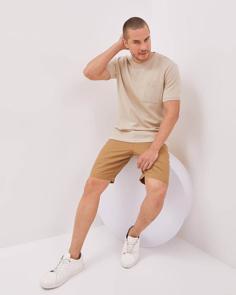 Men's Cream Short Sleeve T Shirt