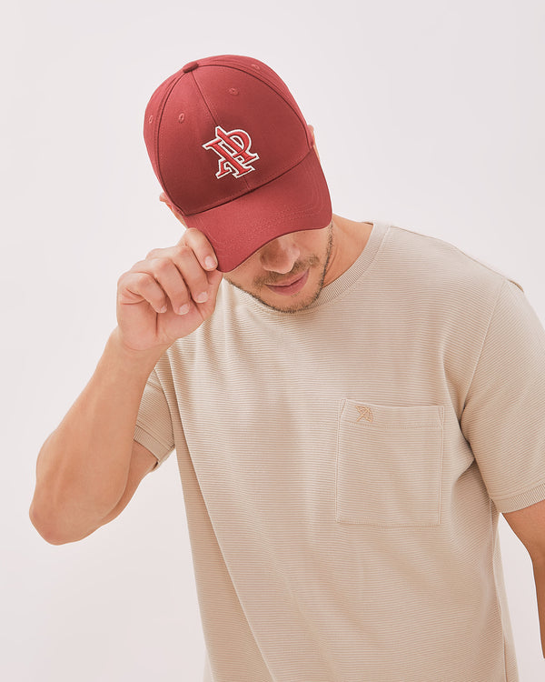 Men's Red Embroidery Hat