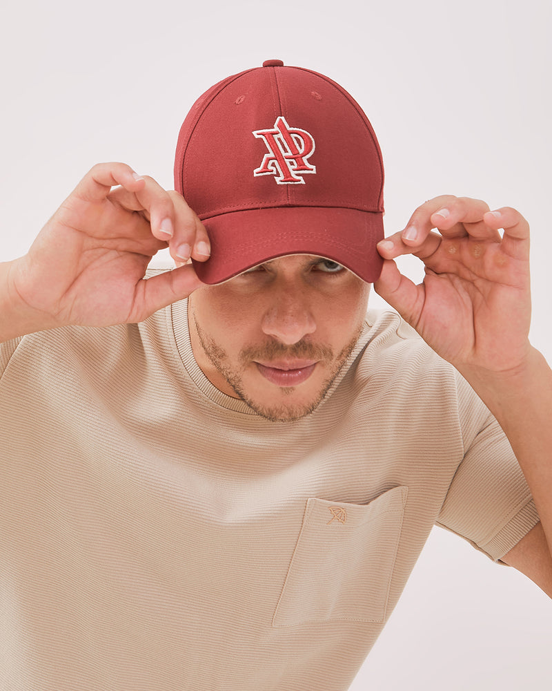 Men's Red Embroidery Hat