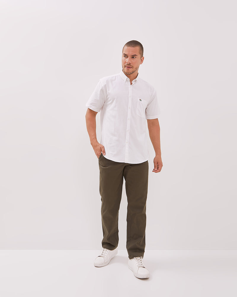 Men's White Short Sleeved Shirt