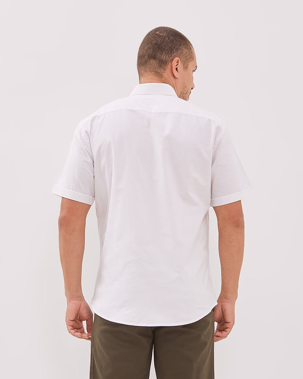 Men's White Short Sleeved Shirt