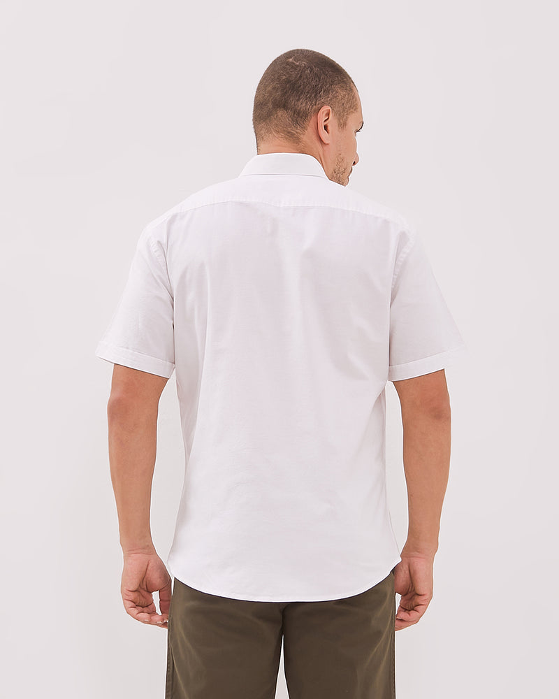 Men's White Short Sleeved Shirt