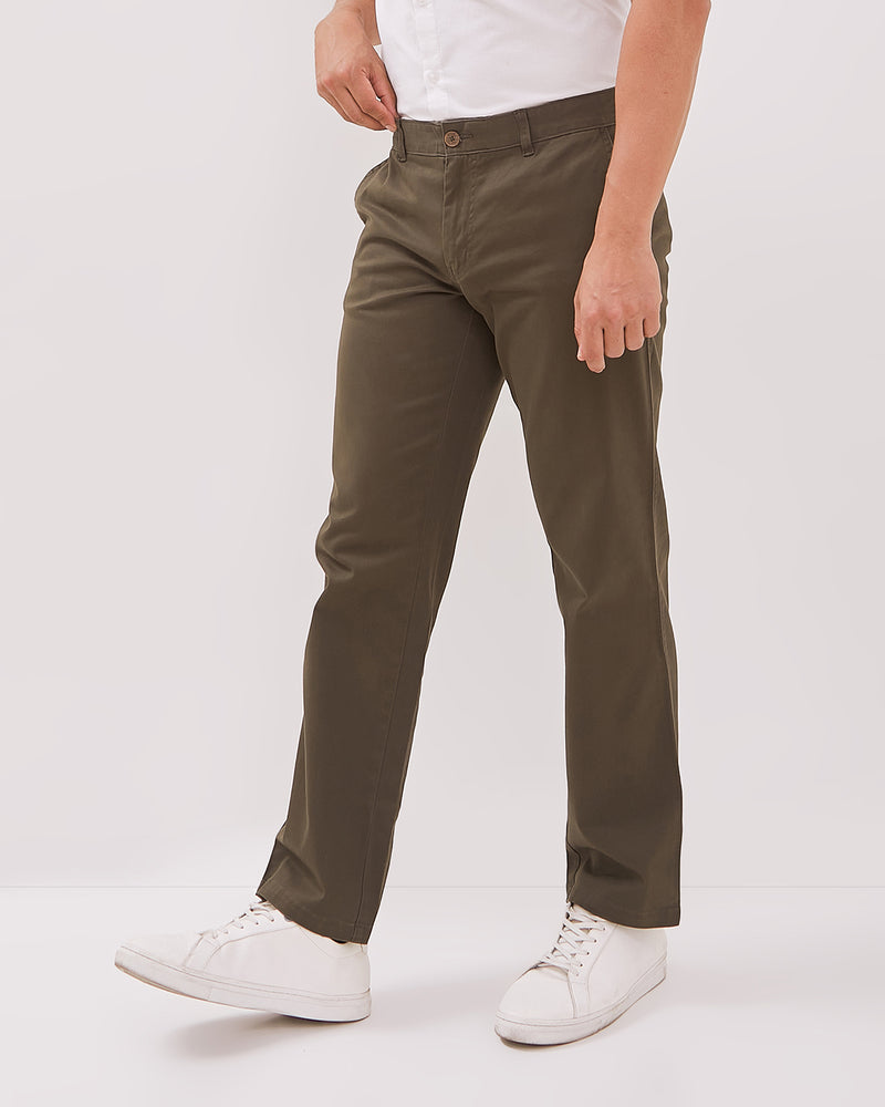 Men's Green Chinos Pants
