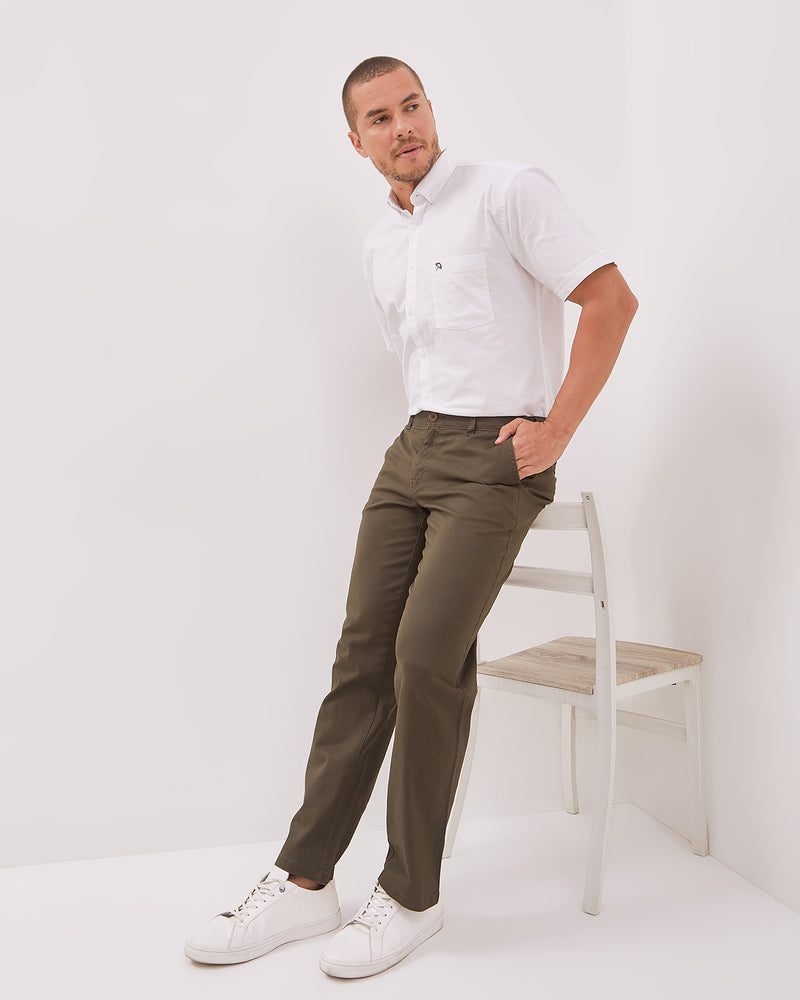 Men's Green Chinos Pants