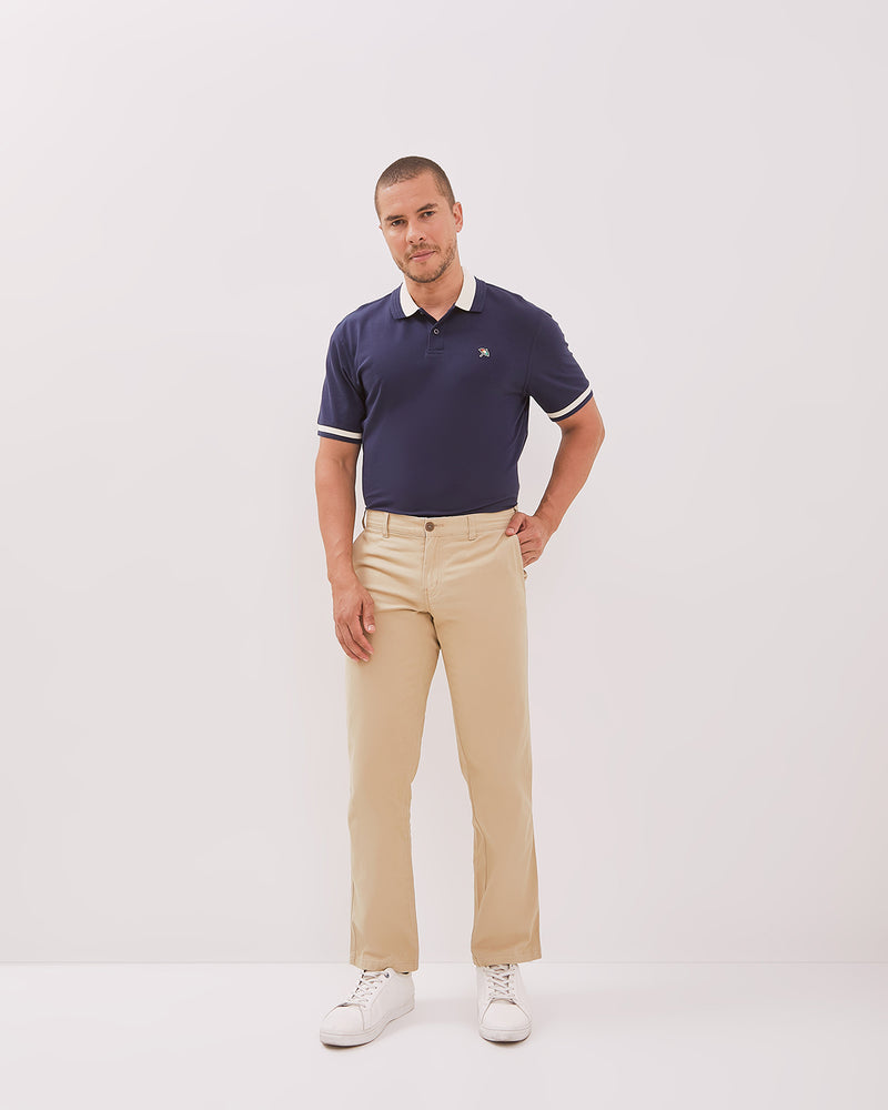 Men's Basic Cream Long Pants