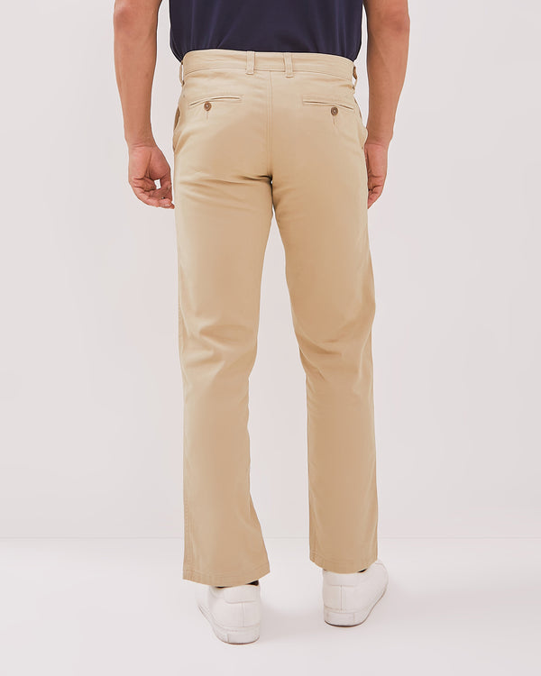 Men's Basic Cream Long Pants