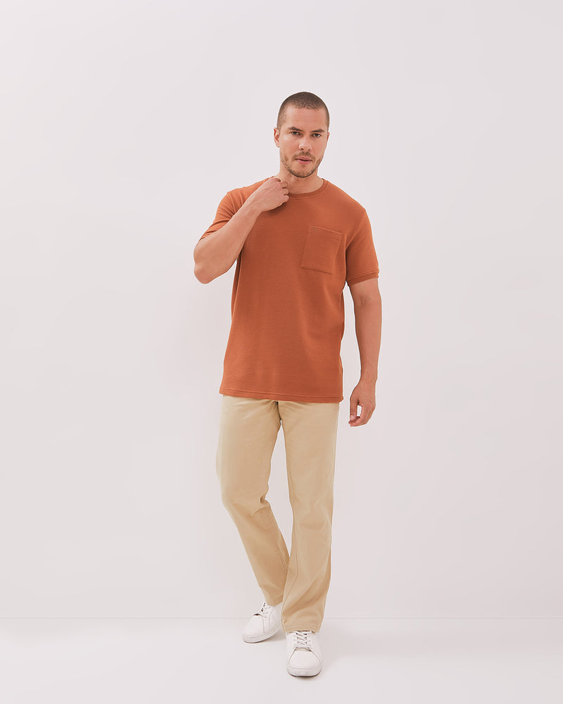 Men's Khaki Short Sleeve T Shirt